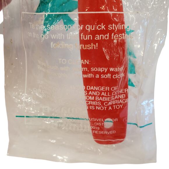 Vintage Avon Christmas Tree Folding Brush Stocking Stuffers Christmas Brush 1994 - Picture 7 of 12